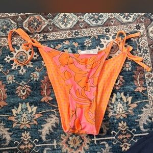 Target Orange and Pink Floral Bikini Bottom
